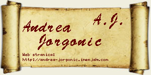Andrea Jorgonić vizit kartica